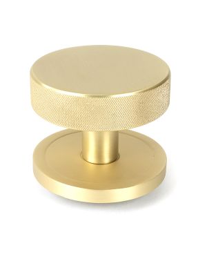 Satin Brass Brompton Centre Door Knob (Plain)