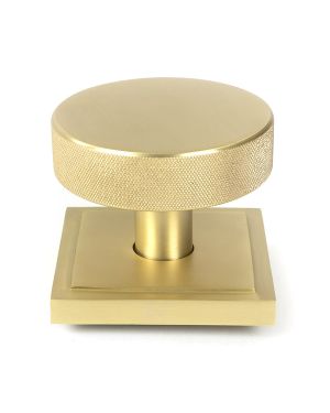 Satin Brass Brompton Centre Door Knob (Square)