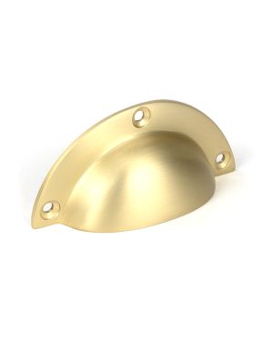 Satin Brass 4" Plain Drawer Pull