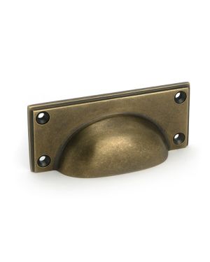 Burnished Brass Art Deco Drawer Pull