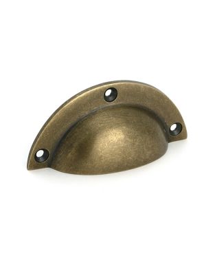 Burnished Brass 4" Plain Drawer Pull