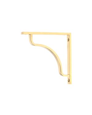 Polished Brass Abingdon Shelf Bracket (150mm x 150mm)