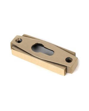 Aged Brass Art Deco Euro Escutcheon