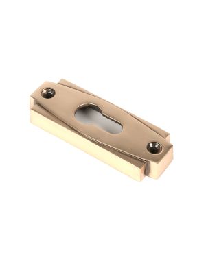 Polished Bronze Art Deco Euro Escutcheon