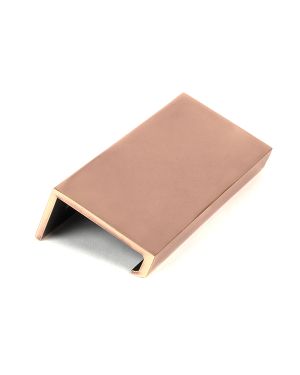 Polished Bronze 100mm Plain Edge Pull