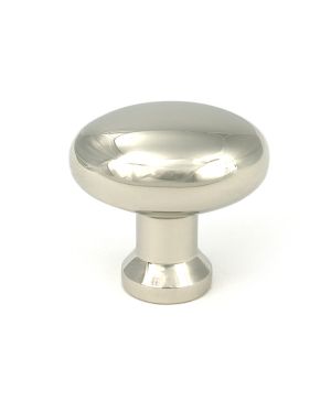 Polished Nickel Moore Cabinet Knob - 38mm