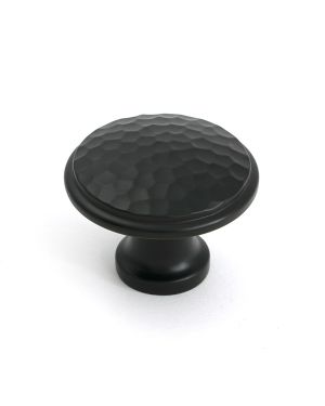 Aged Bronze Hammered Cabinet Knob - Large