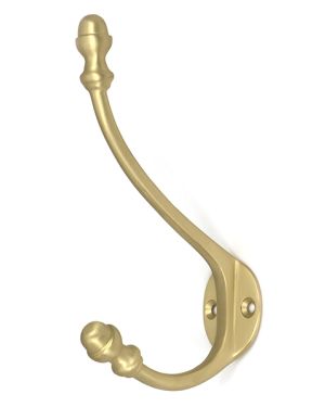 Satin Brass Hat & Coat Hook