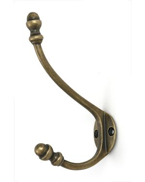 Burnished Brass Hat & Coat Hook