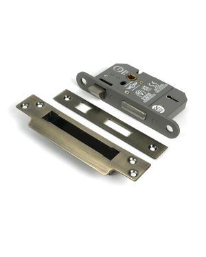 Aged Brass 2½" 5 Lever BS Sash Lock KA