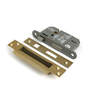 Satin Brass 2½" 5 Lever BS Sash Lock KA