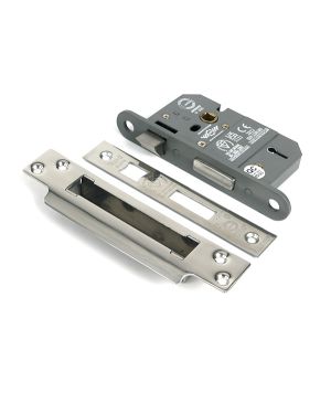 Polished Chrome 2½" 5 Lever BS Sash Lock KA