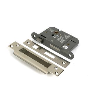 Polished Nickel 3" 5 Lever BS Sash Lock KA
