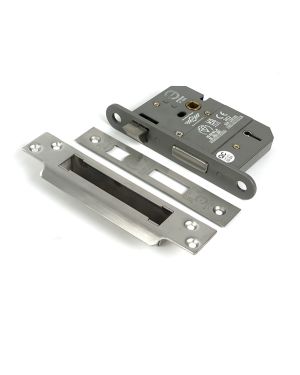 Satin Chrome 3" 5 Lever BS Sash Lock KA