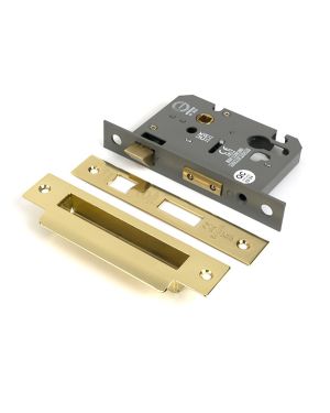 Polished Brass 3" Euro Profile Sash Lock