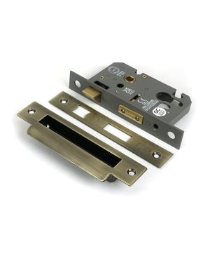 Aged Brass 3" Euro Profile Sash Lock