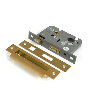 Satin Brass 3" Euro Profile Sash Lock