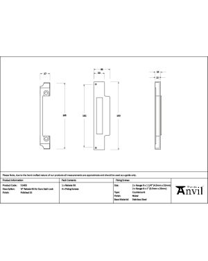 Polished SS ½" Rebate Kit for Euro Sash Lock