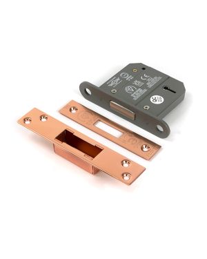 Polished Bronze 3" 5 Lever BS Dead Lock KA
