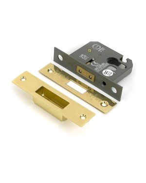 Polished Brass 2½" Euro Profile Dead Lock