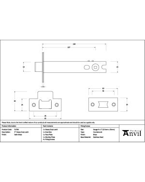Satin Brass 5" Heavy Duty Latch