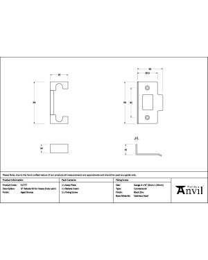 Aged Bronze ½" Rebate Kit for Heavy Duty Latch