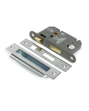 Polished SS 2½" Heavy Duty Bathroom Mortice Lock