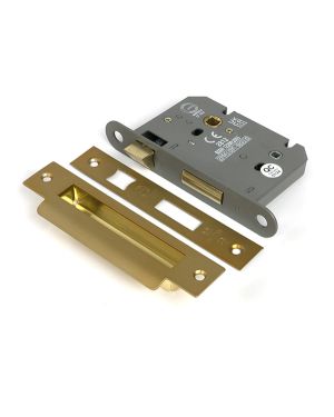 Satin Brass 3" Heavy Duty Bathroom Mortice Lock