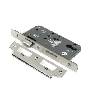 Polished Chrome Euro Din Sash Lock - 60mm Backset/72mm Centre
