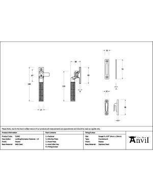 Pewter Locking Brompton Fastener - LH