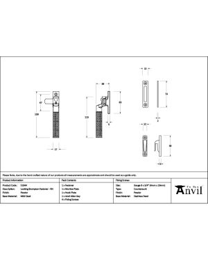 Pewter Locking Brompton Fastener - RH
