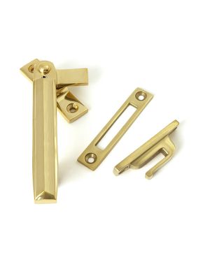 Polished Brass Locking Art Deco Fastener - LH