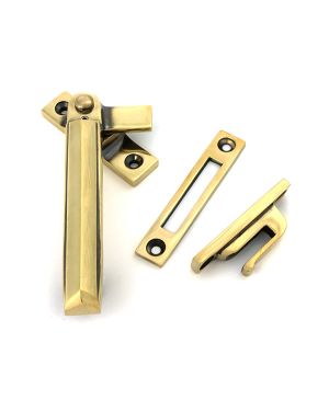 Aged Brass Locking Art Deco Fastener - LH