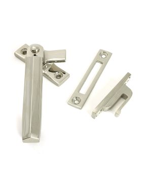 Polished Nickel Locking Art Deco Fastener - LH