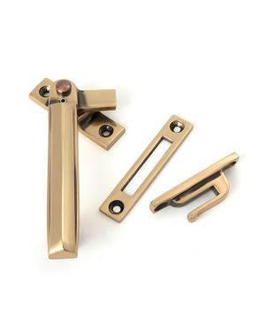 Polished Bronze Locking Art Deco Fastener - LH
