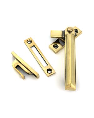 Aged Brass Locking Art Deco Fastener - RH