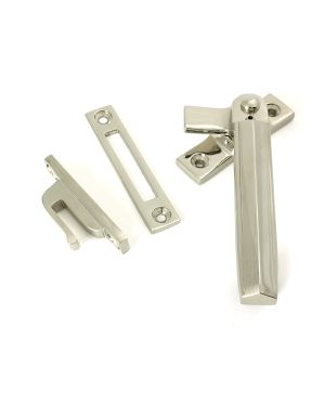 Polished Nickel Locking Art Deco Fastener - RH