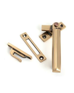 Polished Bronze Locking Art Deco Fastener - RH