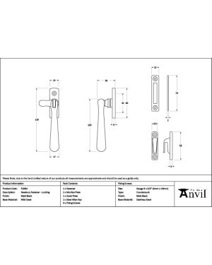 Matt Black Locking Newbury Fastener