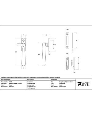 Pewter Locking Newbury Fastener