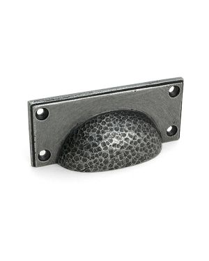 Pewter Hammered Art Deco Drawer Pull
