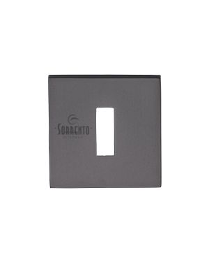 Keyhole Escutcheon Square Matt Black