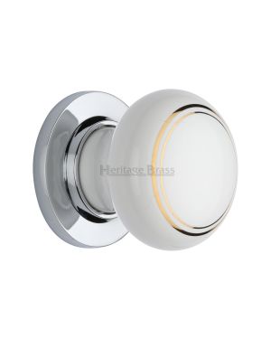 Gold Line Knob with Polished Chrome base