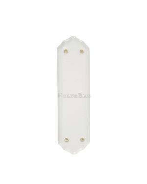 Shaped Fingerplate White Crackle