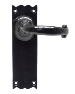 Black Cottage Lever Latch Set