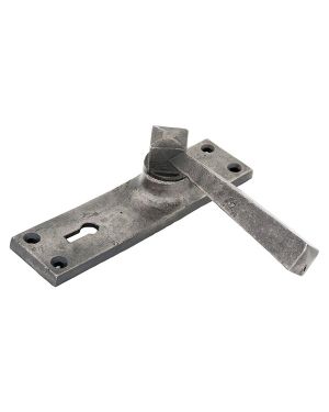 Antique Pewter Straight Lever Lock Set