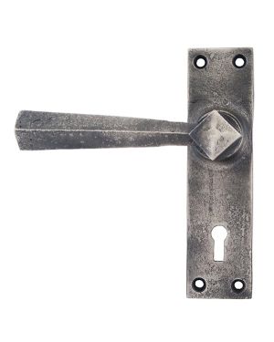 Antique Pewter Straight Lever Lock Set