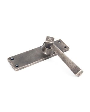 Antique Pewter Straight Lever Latch Set