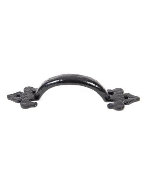 Black Cast 6" Fleur De Lys Pull Handle