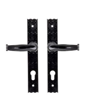 Black Cottage Lever Espag. Lock Set